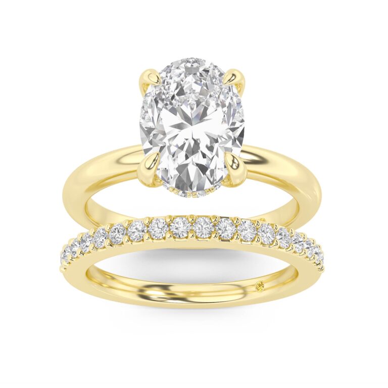 Fez Engagment Ring with the Orion Wedding Band