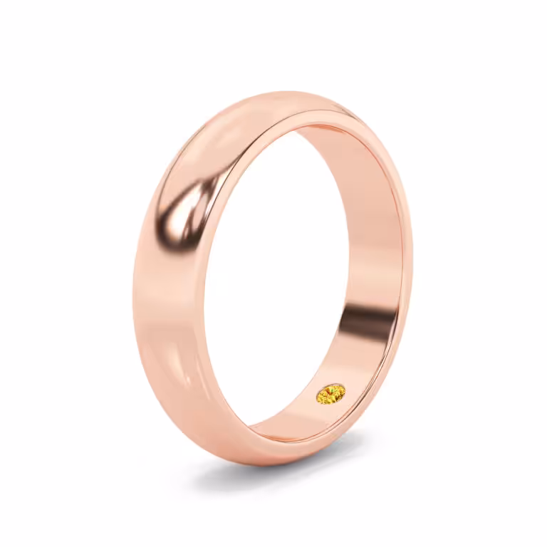 Viraj Timeless Men's Gold Wedding Band