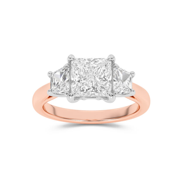 Amara Chand Lab Grown Princess Cut Diamond Engagement Ring