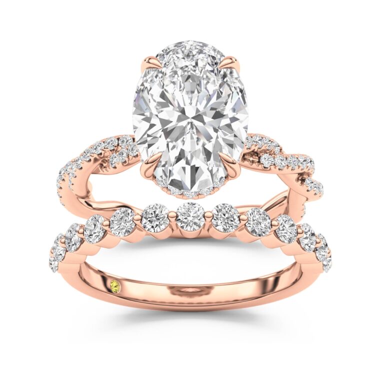 ChiraTan Engagment Ring with the Anastasia Wedding Band