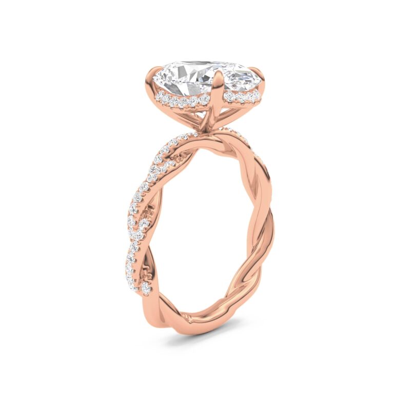 ChiraTan Engagment Ring with the Anastasia Wedding Band