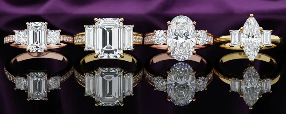 Three Stone Engagement Ring Settings - A Jeweler's Guide
