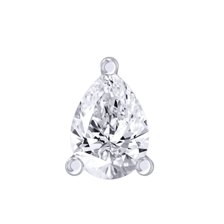 Certified Four Prong Lab Single Diamond Stud Earring