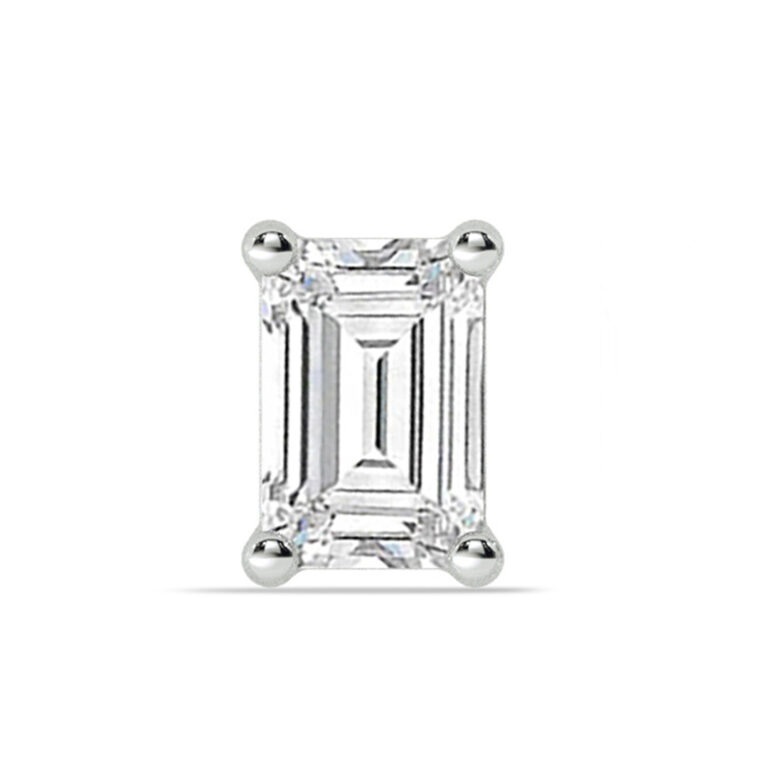 Certified Four Prong Lab Single Diamond Stud Earring