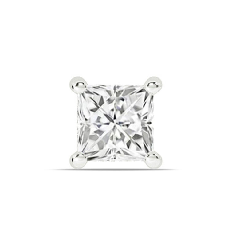 Certified Four Prong Lab Single Diamond Stud Earring