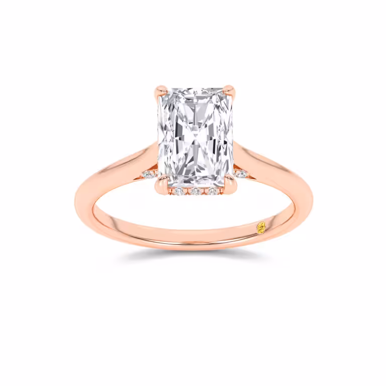 Twinkle Hidden Halo Lab Diamond Engagement Ring