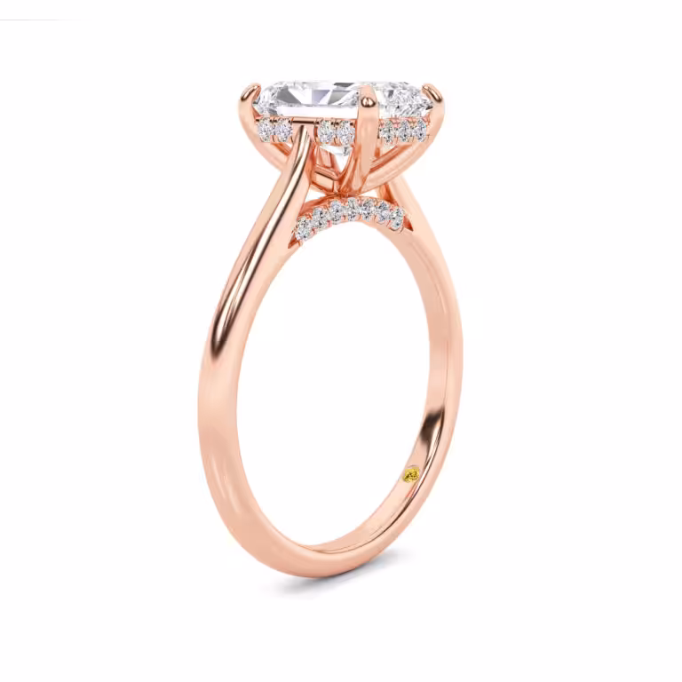 Twinkle Hidden Halo Lab Diamond Engagement Ring