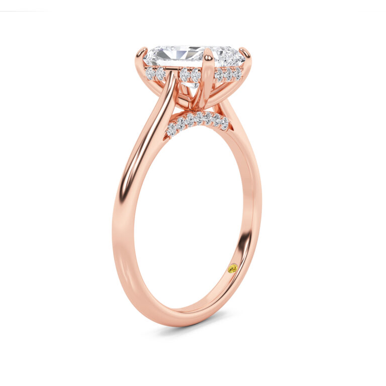 Twinkle Hidden Halo Lab Diamond Engagement Ring