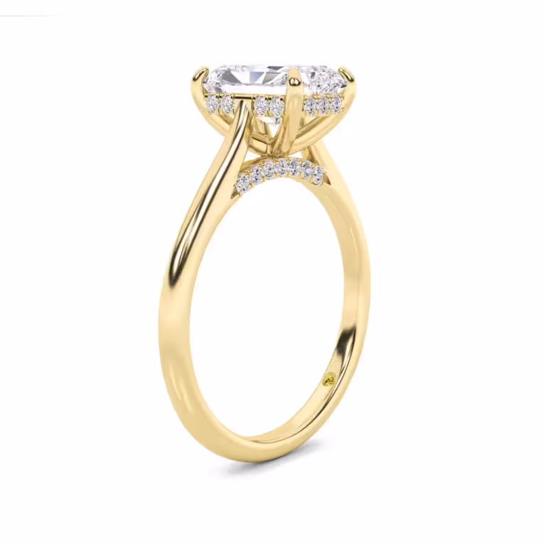 Twinkle Hidden Halo Lab Diamond Engagement Ring
