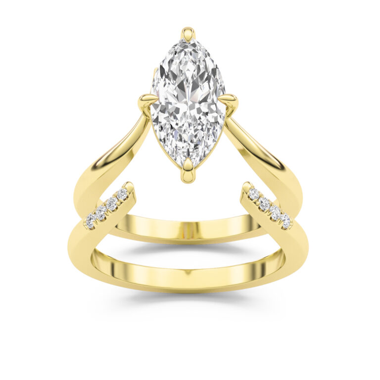 Thalia Engagment Ring with the Thalia Crest Wedding Band