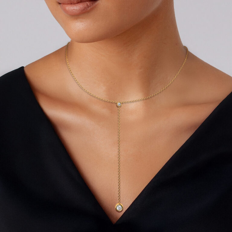 Aura Lab Grown Diamond Lariat Necklace