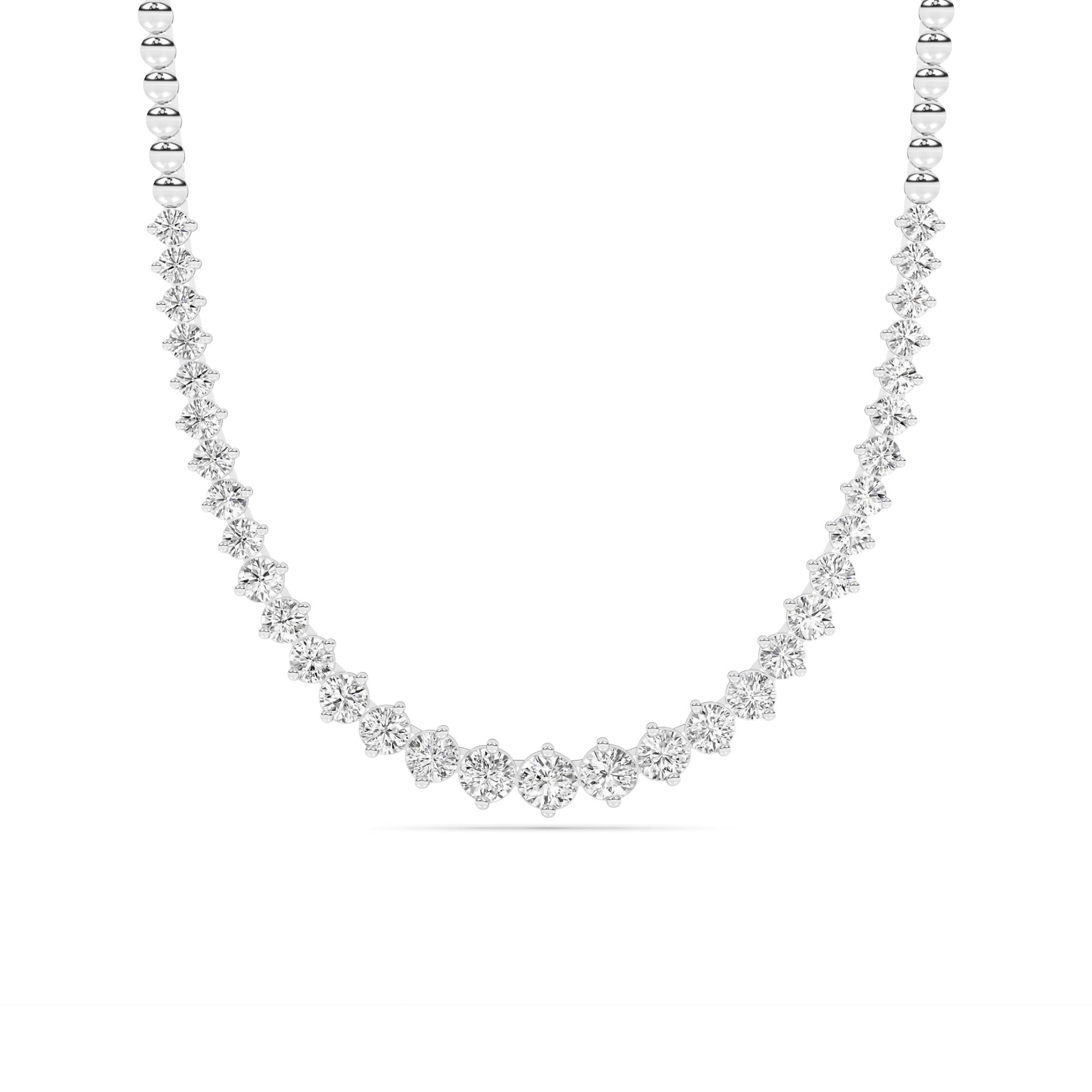 The Sheer Two-Prong Lab Grown Diamond Necklace | 14K White Gold 4 ct. tw.