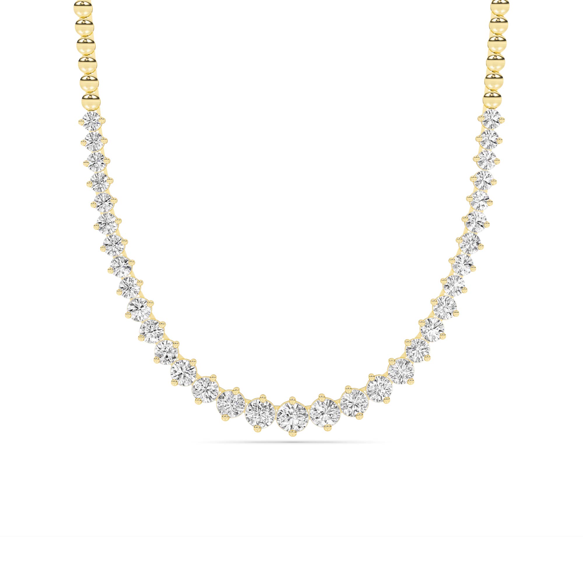 The Sheer Two-Prong Lab Grown Diamond Necklace | 14K Yellow Gold 4 ct. tw.