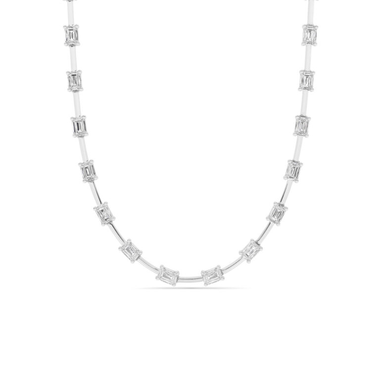 Noblesse Lab Grown Emerald Cut Diamond Necklace