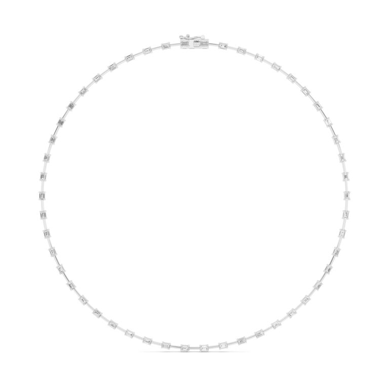 Noblesse Lab Grown Emerald Cut Diamond Necklace