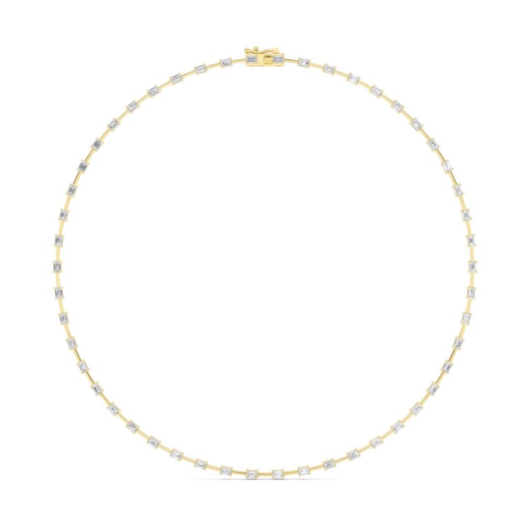 Noblesse Lab Grown Emerald Cut Diamond Necklace