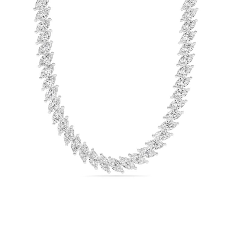 Throne Lab Grown Marquise DIamond Tennis Necklace