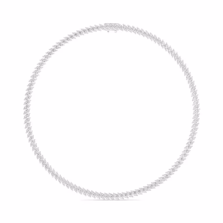 Throne Lab Grown Marquise DIamond Tennis Necklace