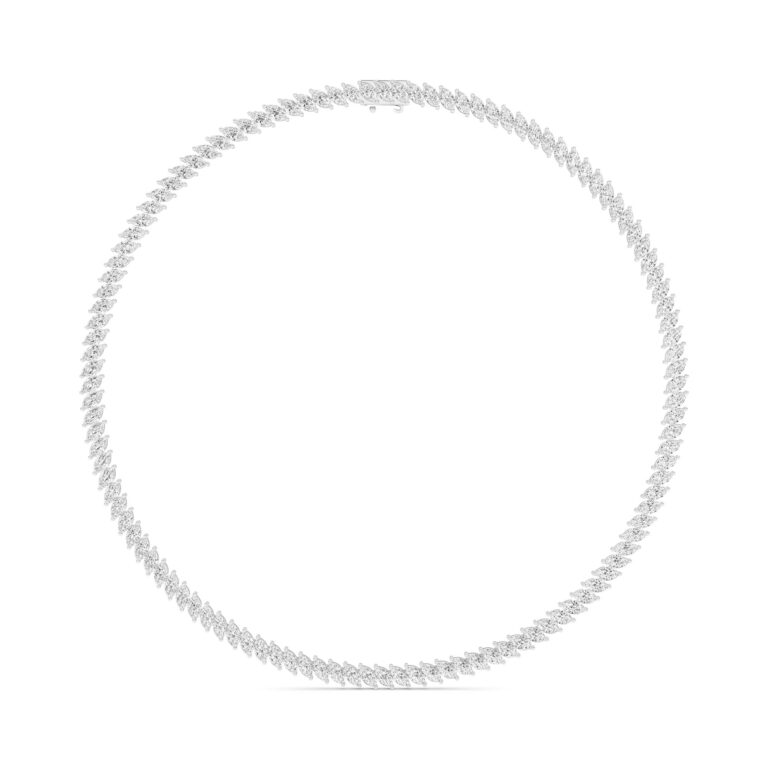 Throne Lab Grown Marquise DIamond Tennis Necklace