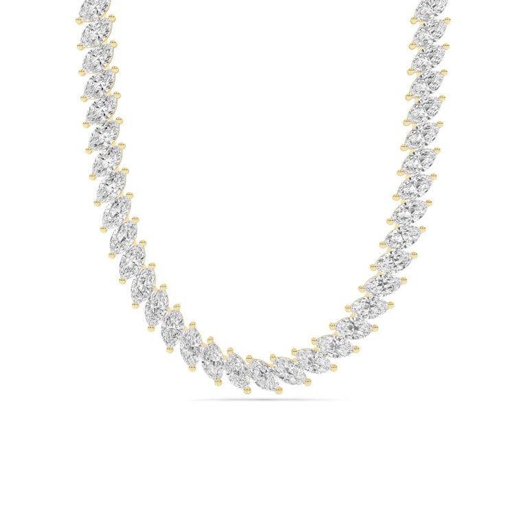 Throne Lab Grown Marquise DIamond Tennis Necklace