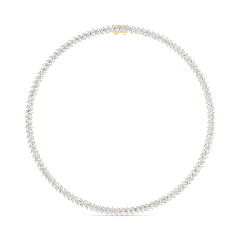 Throne Lab Grown Marquise DIamond Tennis Necklace