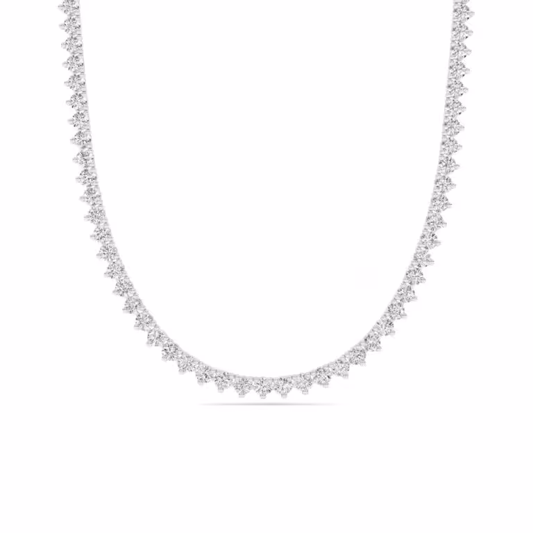 Oppulent Embrace Lab Grown Diamond Tennis Necklace