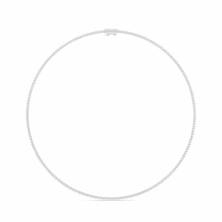 Oppulent Embrace Lab Grown Diamond Tennis Necklace