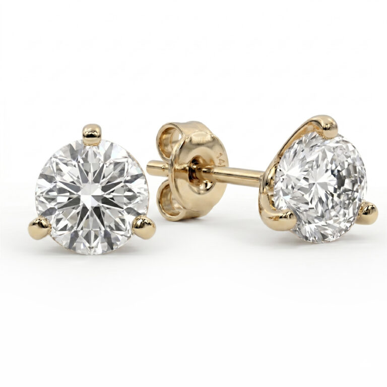 Lab Grown Martini Set Diamond Stud Earrings