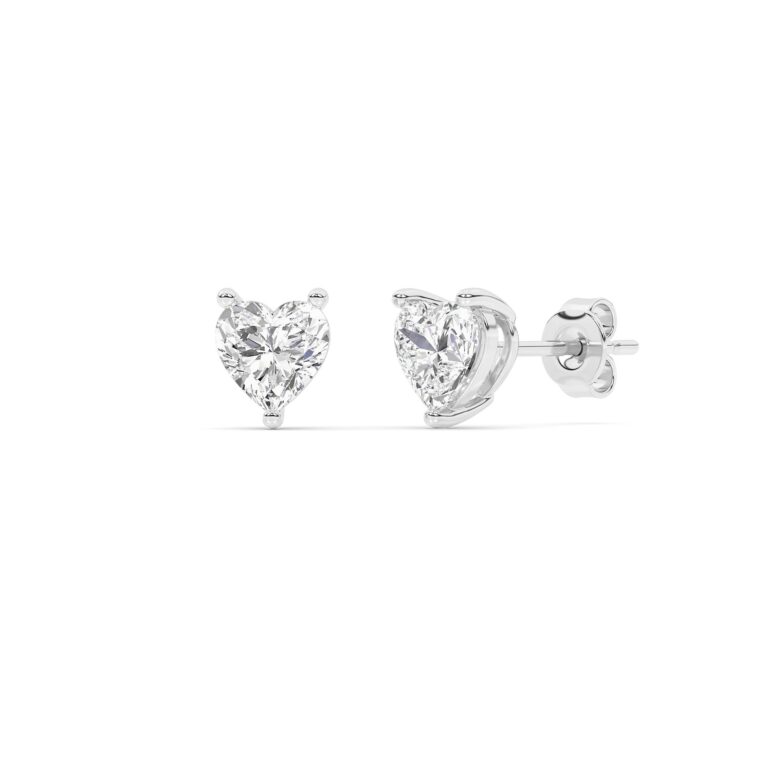 Certified Four Prong Lab Diamond Stud Earring