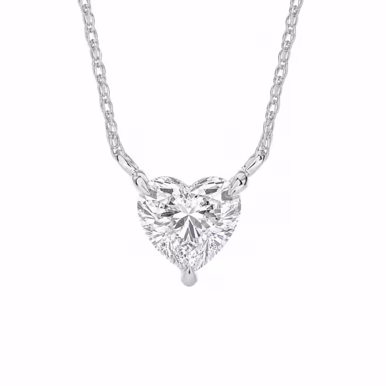 Floating Lab Diamond Solitaire Necklace