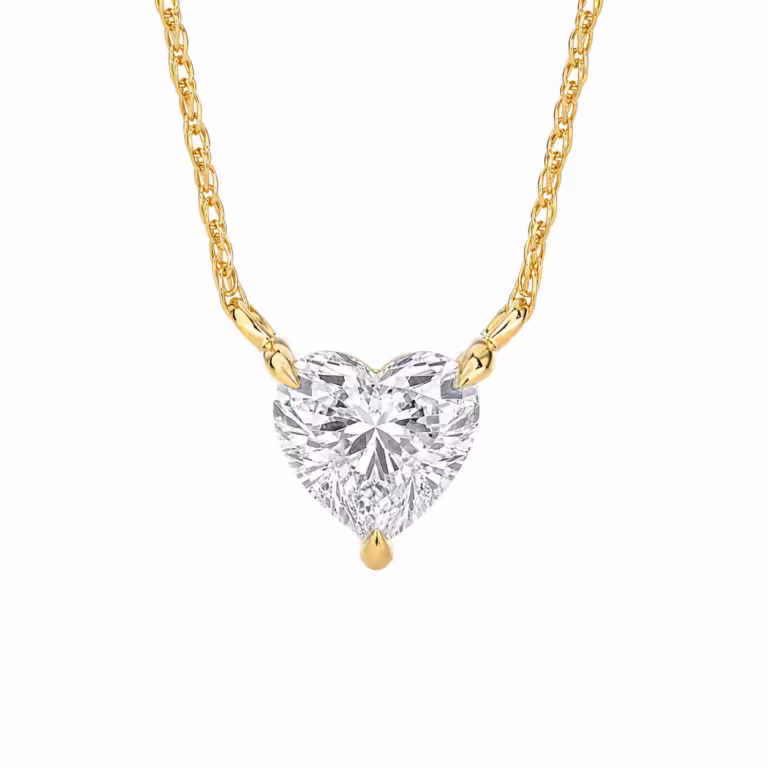 Floating Lab Diamond Solitaire Necklace