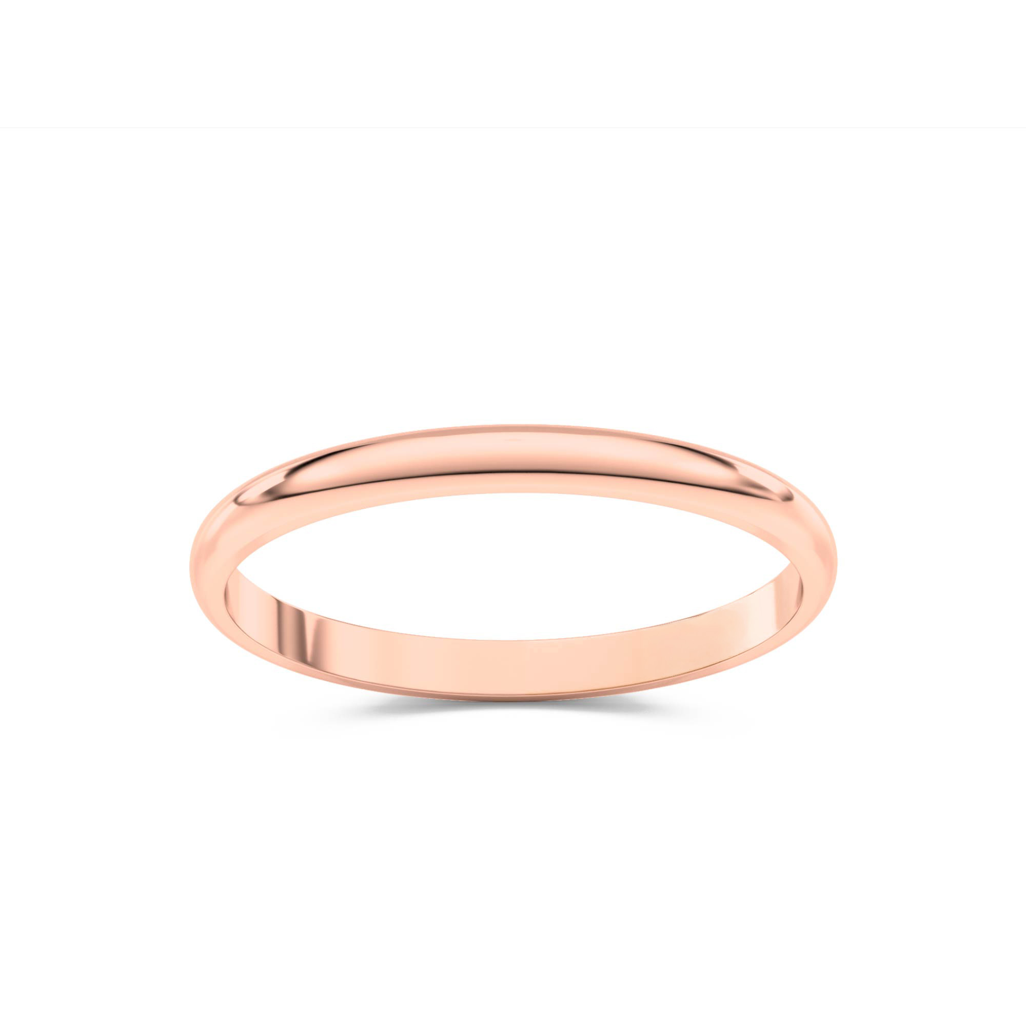 Veda Wedding Band | 10K Rose Gold 2mm