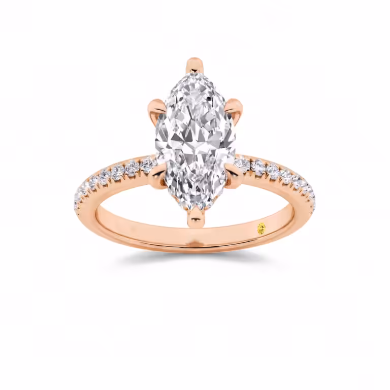 Aurelia Half Coverage Hidden Halo Lab Diamond Engagement Ring