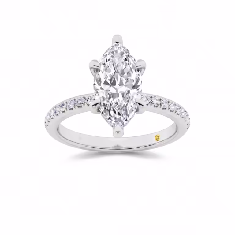 Aurelia Half Coverage Hidden Halo Lab Diamond Engagement Ring