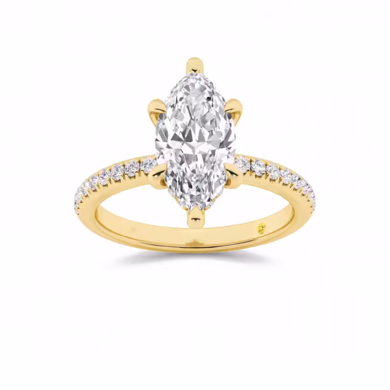Aurelia Half Coverage Hidden Halo Lab Diamond Engagement Ring