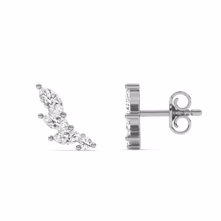 Ecliptic Lab Grown Diamond Climber Earrings