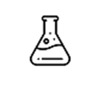 A dark purple line-art icon of a chemistry beaker, representing the scientific creation of lab-grown diamonds and La Joya's exclusive everyday discounts for community members.