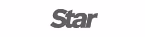 A black and white graphic logo featuring the bold italic text Star, representing La Joya's lifestyle and celebrity press mentions.