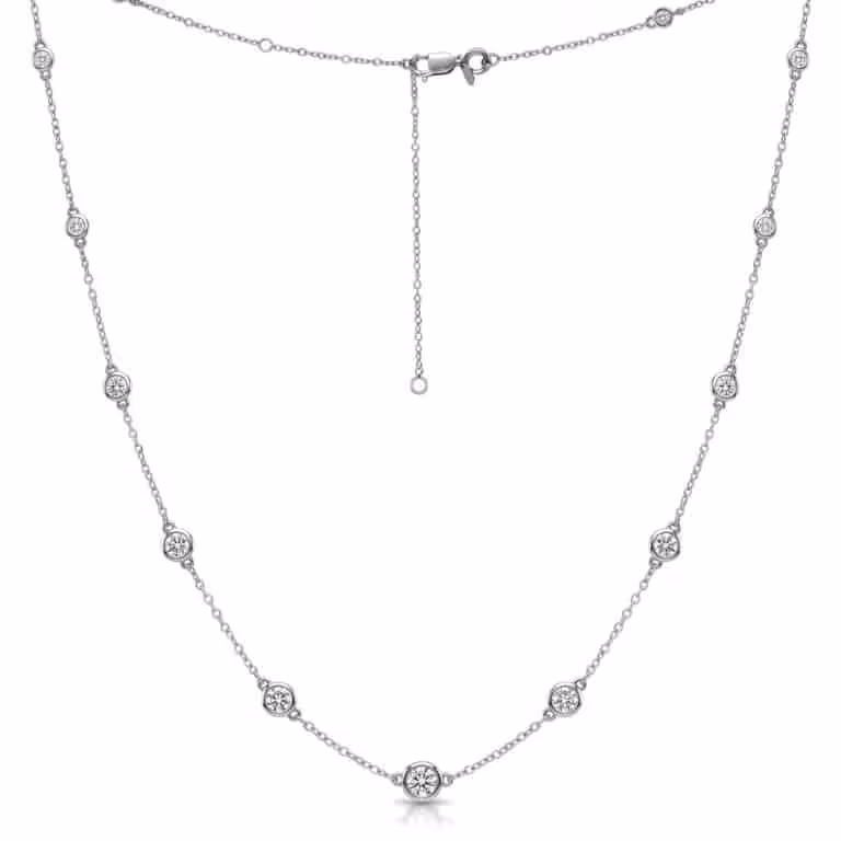Lab Grown Diamond Station Necklace (18-20 inches)