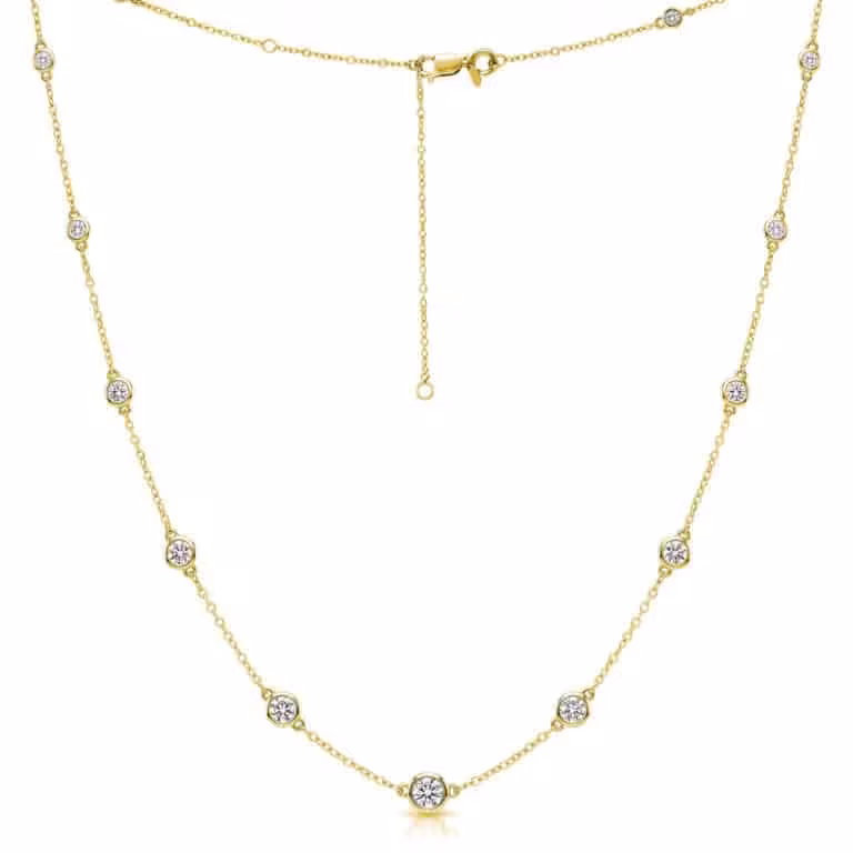 Lab Grown Diamond Station Necklace (18-20 inches)