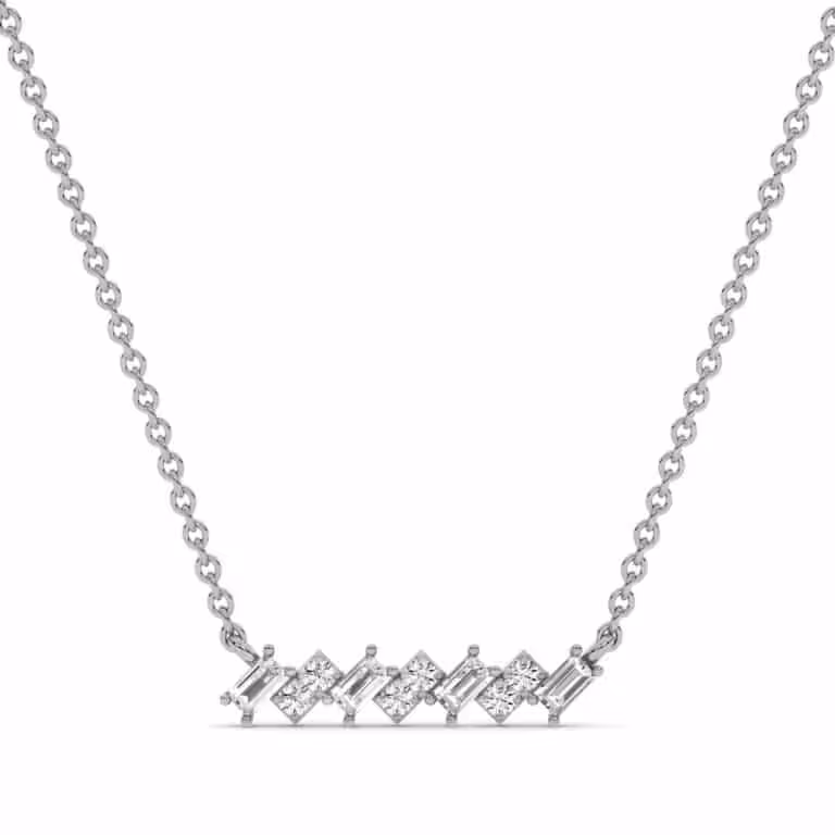Mosaic Lab Diamond Bar Necklace