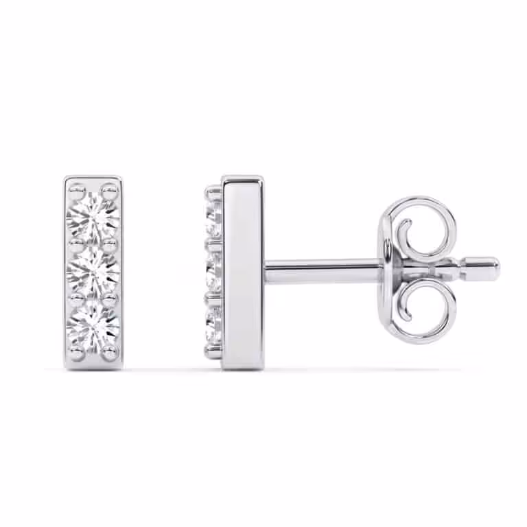 Sloane Lab Created Diamond Bar Earrings