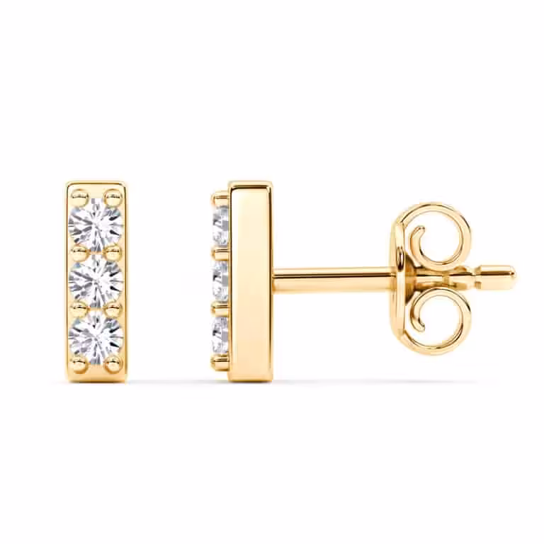 Sloane Lab Created Diamond Bar Earrings