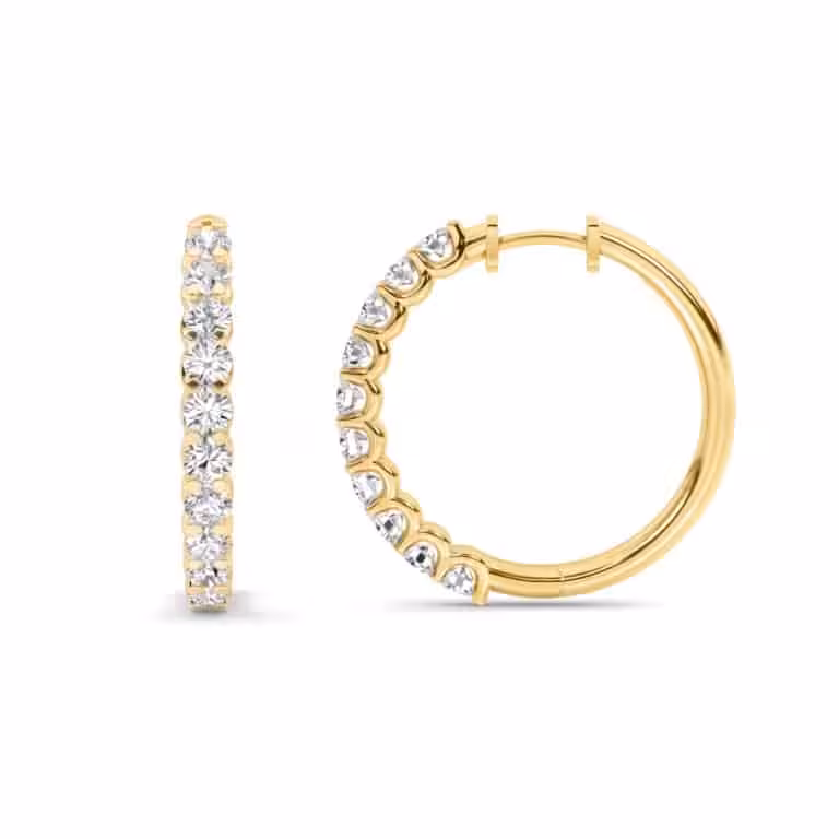 Venus Lab Created Diamond Hoop Earrings
