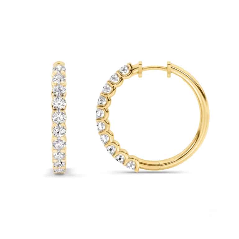 Venus Lab Created Diamond Hoop Earrings