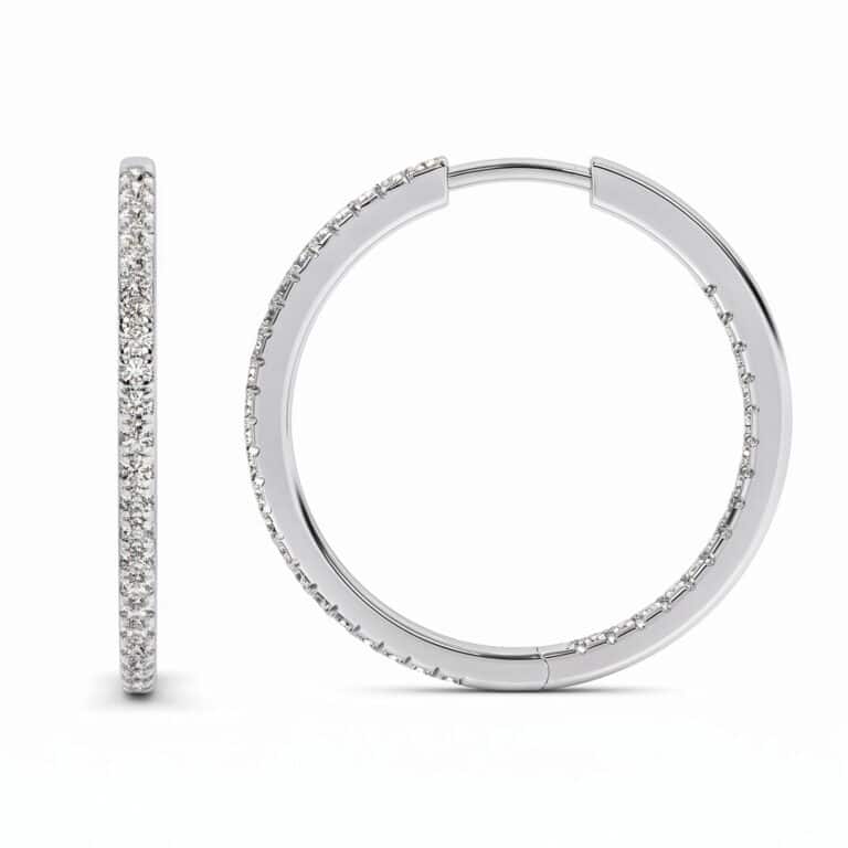 Essential Inside Out Lab Diamond Hoop Earrings