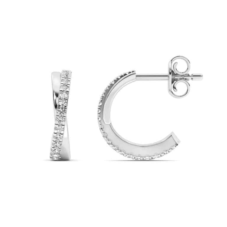 Gia Dainty Lab Grown Diamond Huggie Earrings