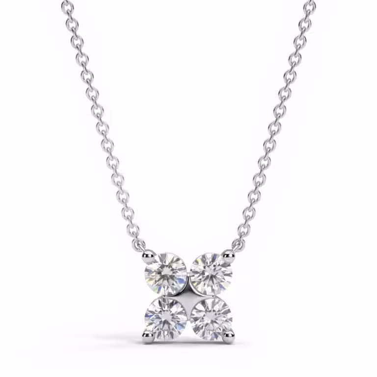Quartet Lab Diamond Necklace