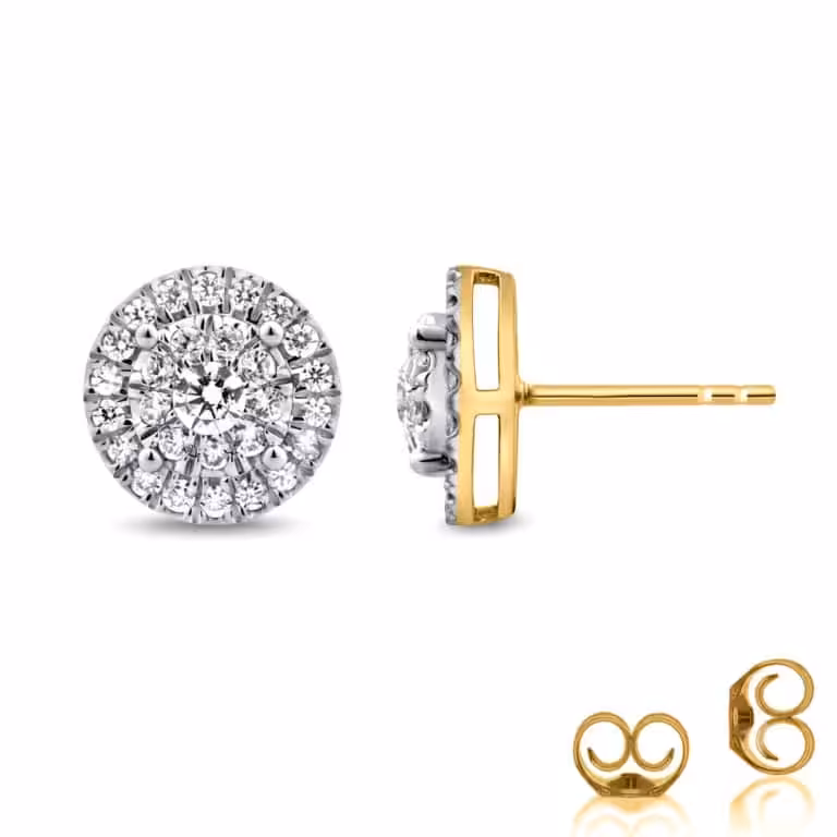 Lab Created Diamond Cluster Earrings