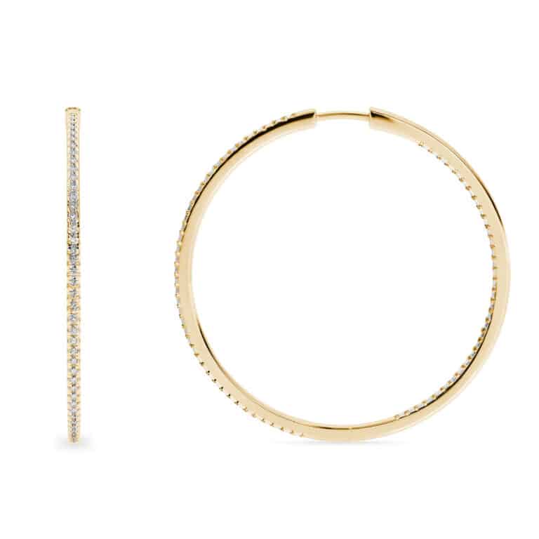 Glimmer Inside-Out Lab Diamond Hoop Earring
